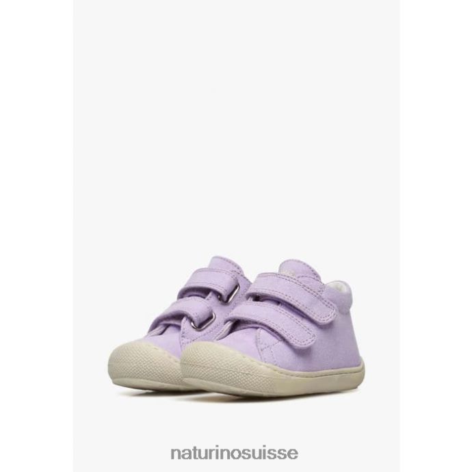 enfants cocon vl T88FLL106 Naturino chaussures premiers pas en toile lilas