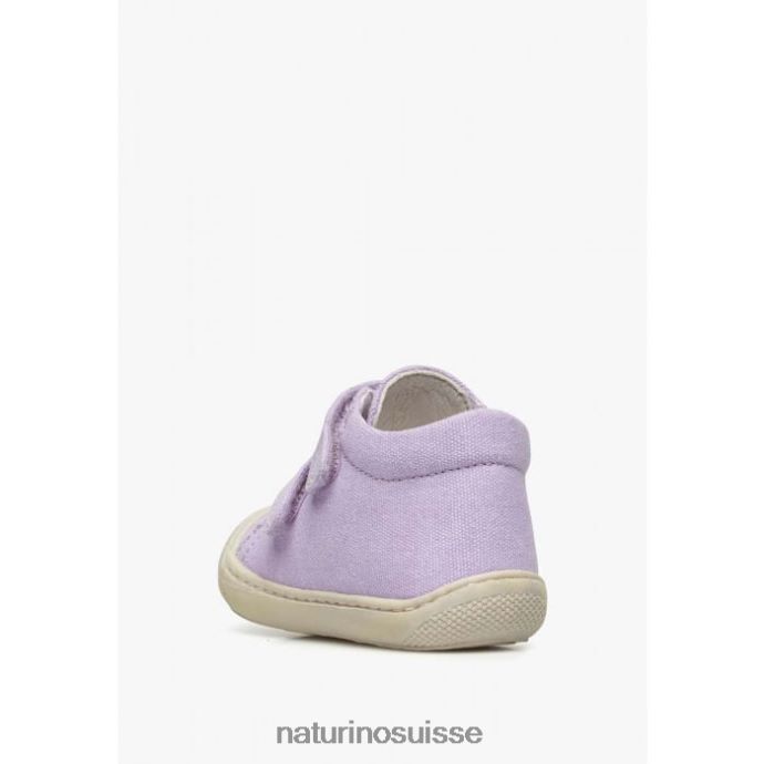 enfants cocon vl T88FLL106 Naturino chaussures premiers pas en toile lilas