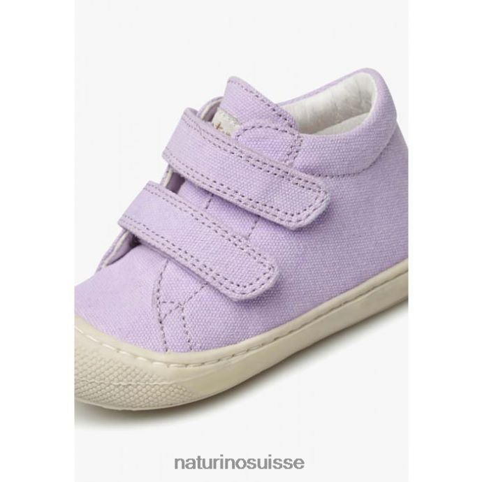 enfants cocon vl T88FLL106 Naturino chaussures premiers pas en toile lilas