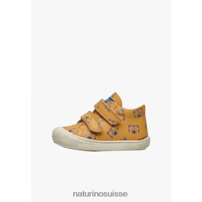 enfants cocon vl T88FLL108 Naturino chaussures pour tout-petits en cuir avec imprimé tigre citrouille
