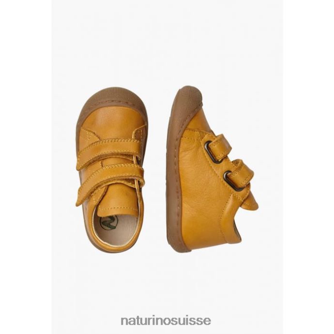 enfants cocon vl T88FLL120 Naturino chaussures premiers pas en cuir nappa citrouille