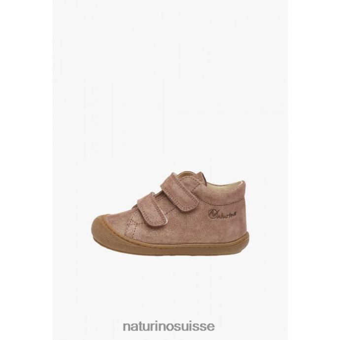 enfants cocon vl T88FLL121 Naturino premier pas en daim pailleté vieux rose