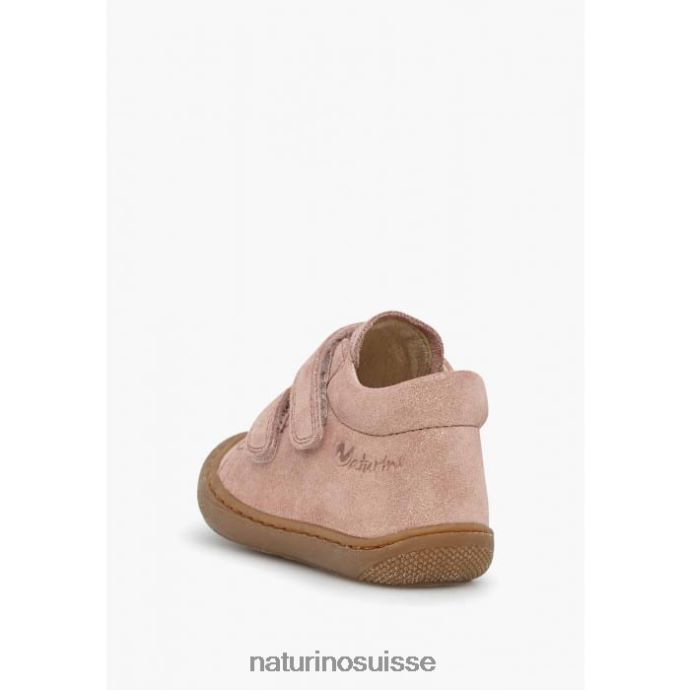enfants cocon vl T88FLL121 Naturino premier pas en daim pailleté vieux rose