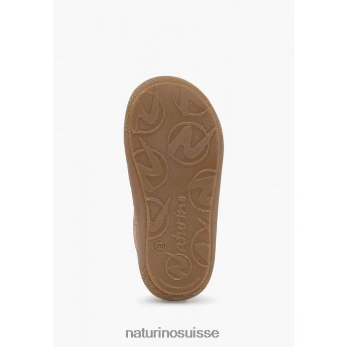 enfants cocon vl T88FLL121 Naturino premier pas en daim pailleté vieux rose