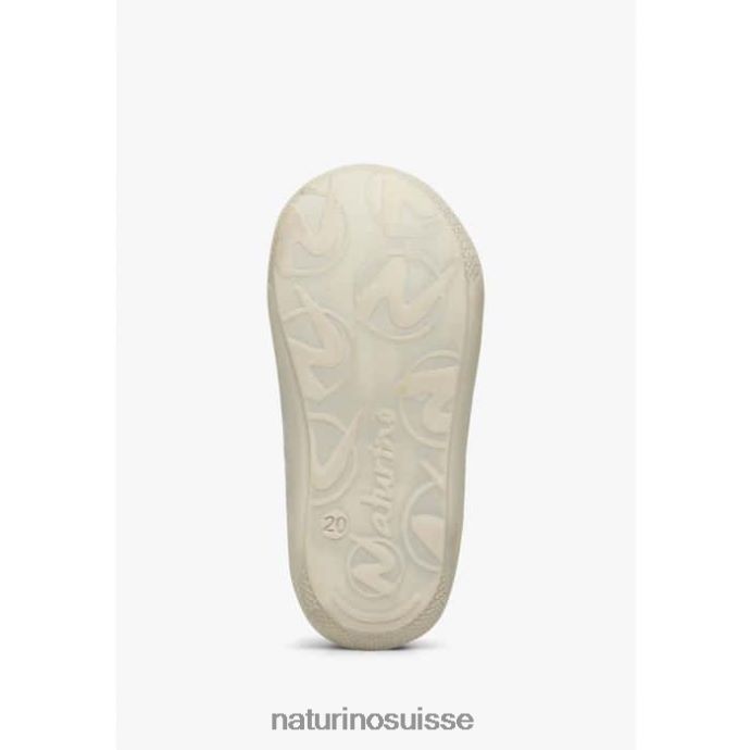 enfants cocon vl T88FLL148 Naturino chaussures premiers pas en cuir blanc