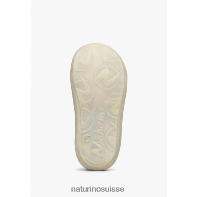 enfants cocon vl T88FLL149 Naturino chaussures premiers pas en cuir nappa vert foncé