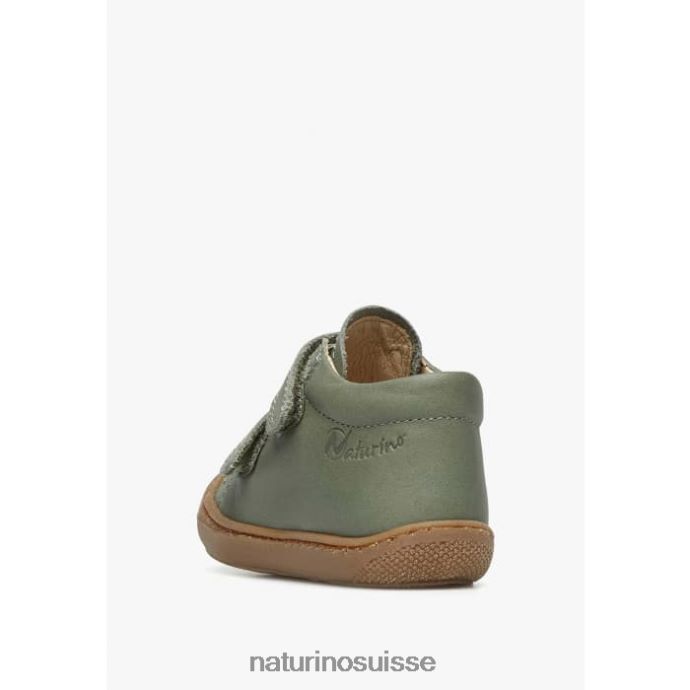 enfants cocon vl T88FLL151 Naturino chaussures premiers pas en cuir nappa vert clair