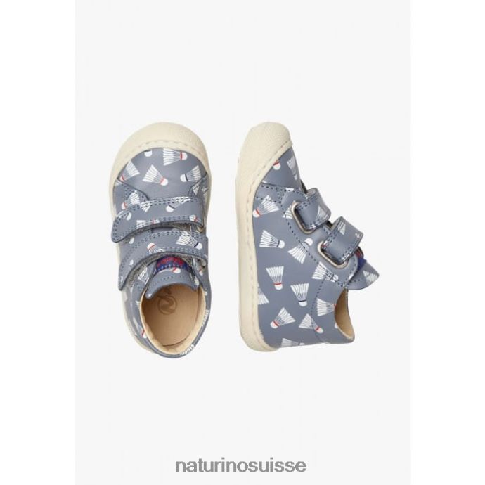 enfants cocon vl T88FLL154 Naturino chaussures premiers pas en cuir bleu clair