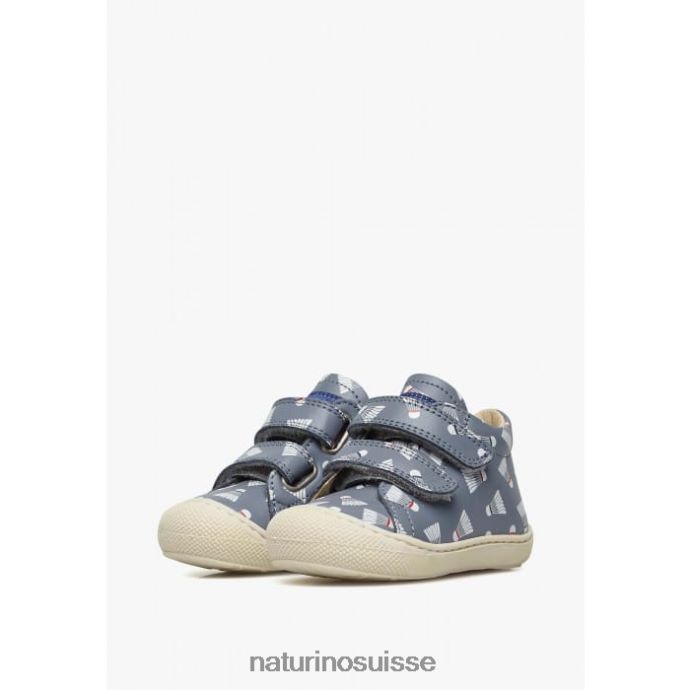 enfants cocon vl T88FLL154 Naturino chaussures premiers pas en cuir bleu clair