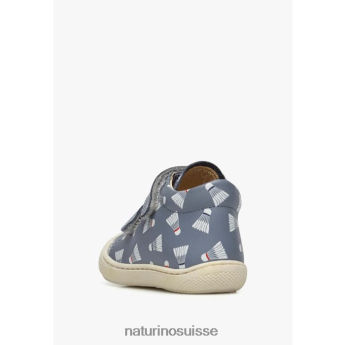 enfants cocon vl T88FLL154 Naturino chaussures premiers pas en cuir bleu clair