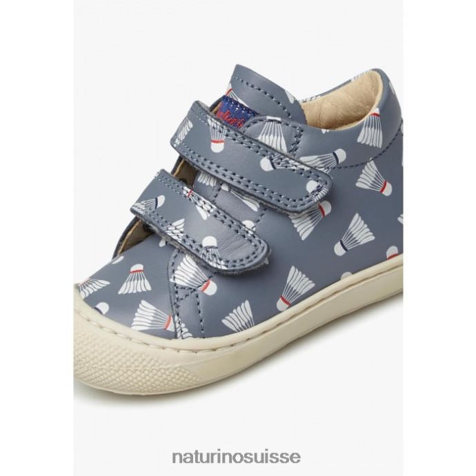 enfants cocon vl T88FLL154 Naturino chaussures premiers pas en cuir bleu clair
