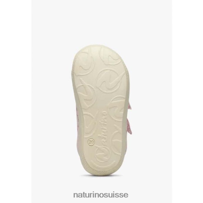enfants cocon vl T88FLL156 Naturino chaussures premiers pas en tissu avec imprimé rose rose