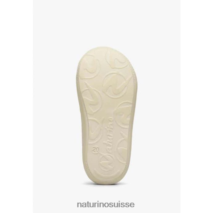 enfants cocon vl T88FLL166 Naturino chaussures premiers pas en tissu à imprimé fleuri blanc