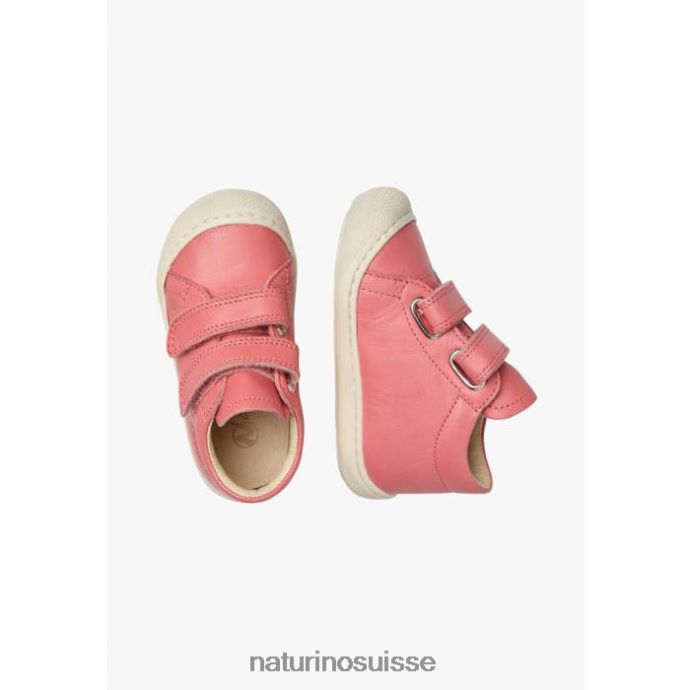 enfants cocon vl T88FLL167 Naturino chaussures premiers pas en cuir nappa corail