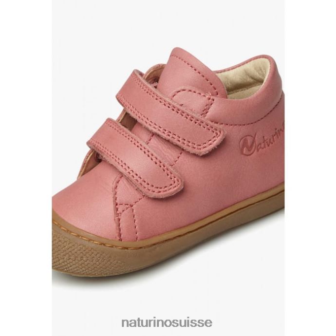 enfants cocon vl T88FLL169 Naturino chaussures premiers pas en cuir nappa rose pétant