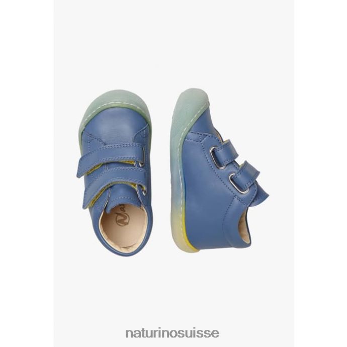 enfants cocon vl T88FLL170 Naturino chaussures premiers pas en cuir bleu
