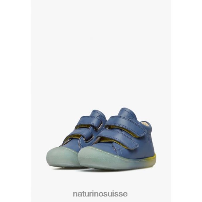 enfants cocon vl T88FLL170 Naturino chaussures premiers pas en cuir bleu