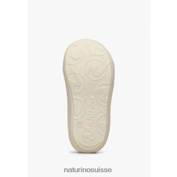 enfants cocon vl T88FLL175 Naturino chaussons pour tout-petits en cuir à imprimé coccinelle crème