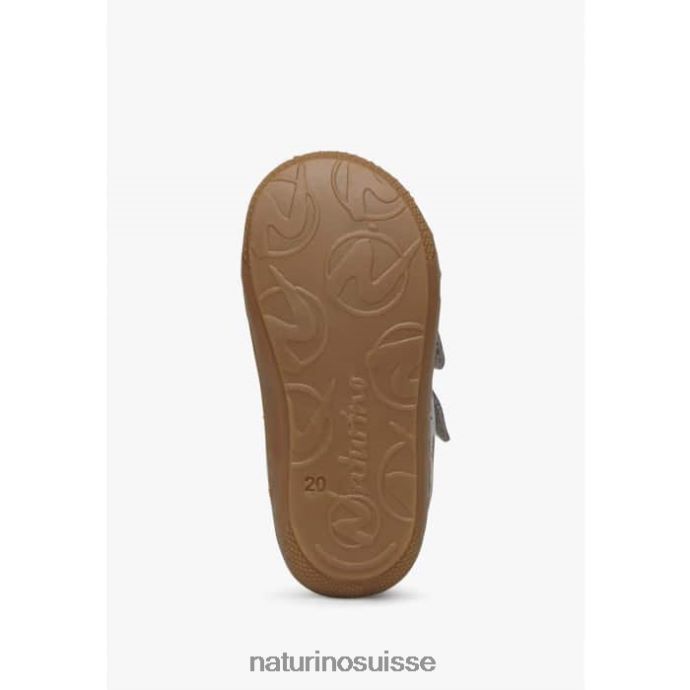 enfants cocon vl T88FLL189 Naturino chaussures premiers pas en suède imprimé fleurs gris