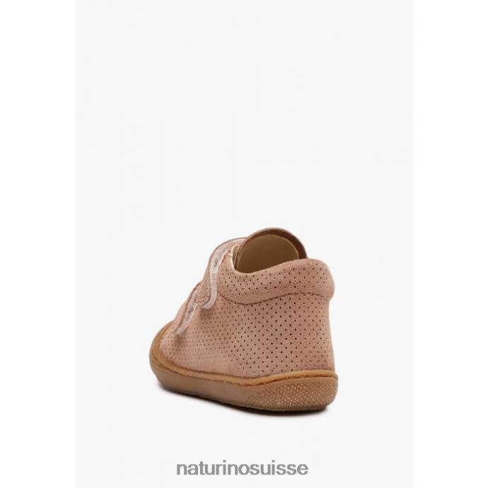 enfants cocon vl T88FLL193 Naturino premier pas en daim pailleté vieux rose