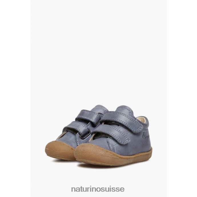 enfants cocon vl T88FLL197 Naturino chaussures premiers pas en cuir nappa bleu clair