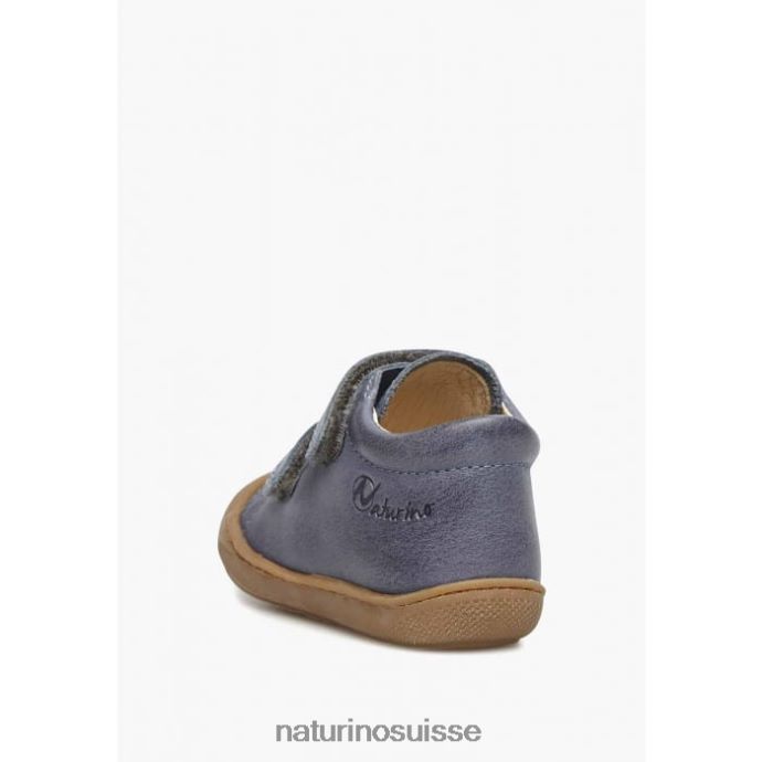 enfants cocon vl T88FLL197 Naturino chaussures premiers pas en cuir nappa bleu clair