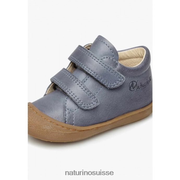 enfants cocon vl T88FLL197 Naturino chaussures premiers pas en cuir nappa bleu clair