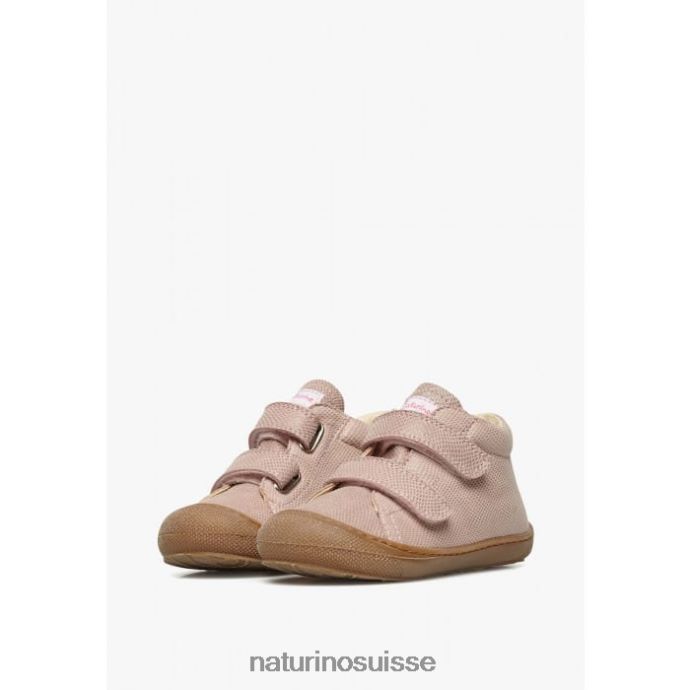 enfants cocon vl T88FLL214 Naturino bottines premiers pas en cuir imprimé reptile rose