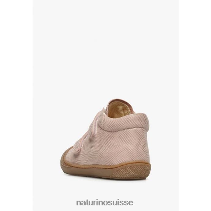 enfants cocon vl T88FLL214 Naturino bottines premiers pas en cuir imprimé reptile rose