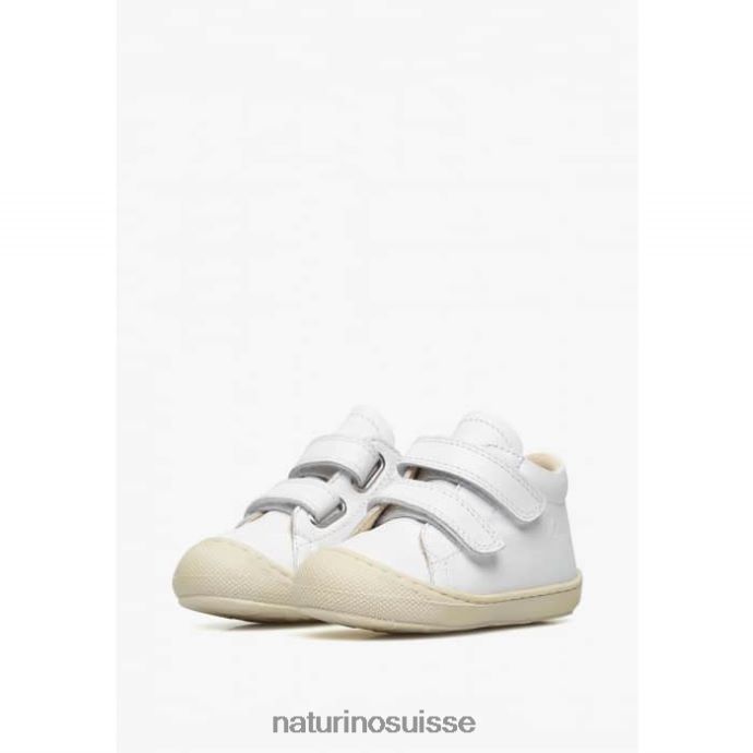 enfants cocon vl T88FLL216 Naturino chaussures premiers pas en cuir nappa blanc
