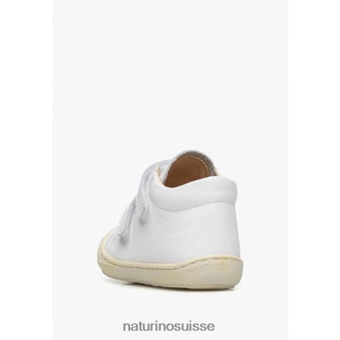 enfants cocon vl T88FLL216 Naturino chaussures premiers pas en cuir nappa blanc