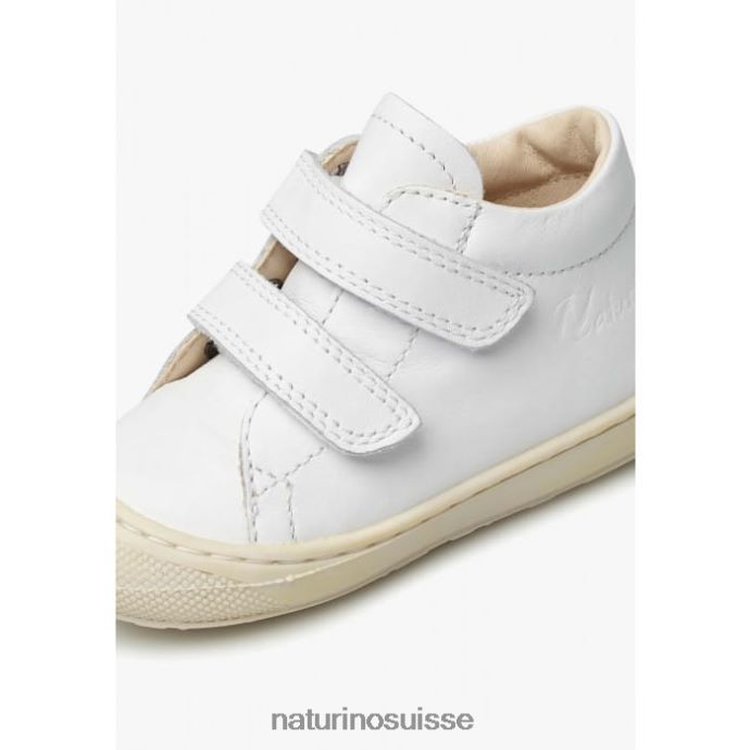 enfants cocon vl T88FLL216 Naturino chaussures premiers pas en cuir nappa blanc