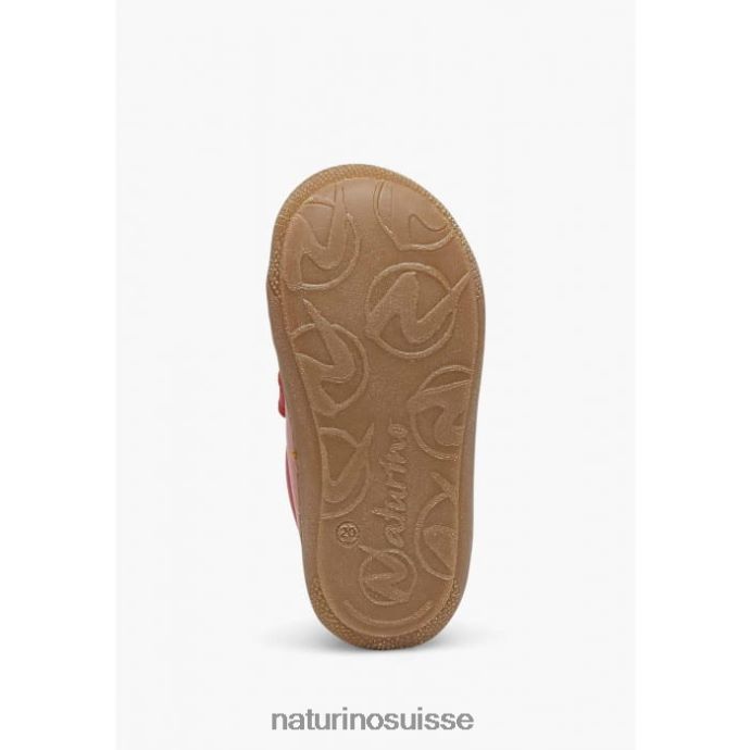 enfants cocon vl T88FLL217 Naturino chaussures premiers pas en cuir nappa rouge