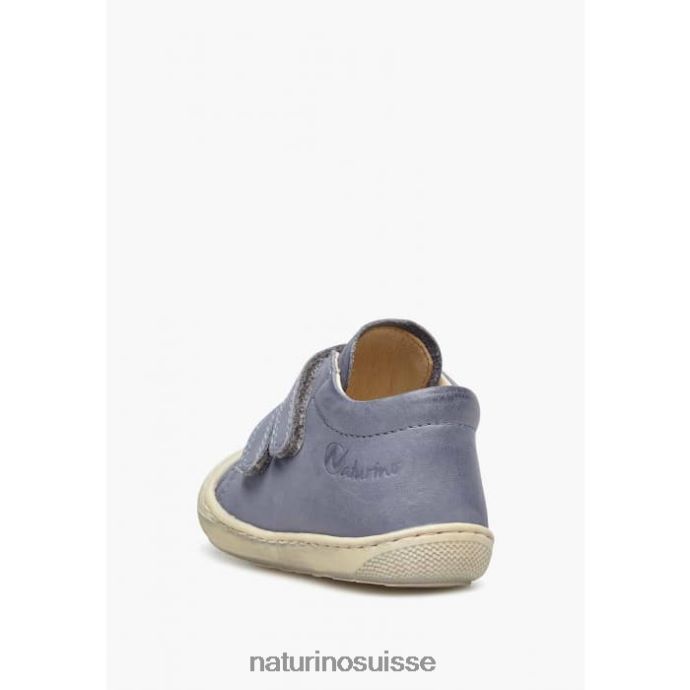 enfants cocon vl T88FLL218 Naturino chaussures premiers pas en cuir nappa bleu ciel
