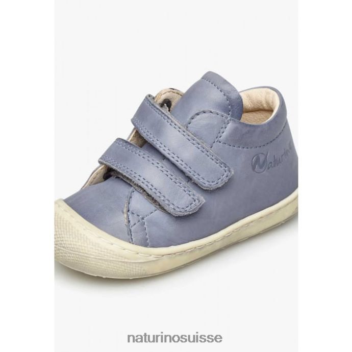 enfants cocon vl T88FLL218 Naturino chaussures premiers pas en cuir nappa bleu ciel