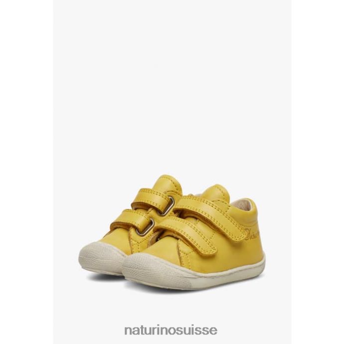 enfants cocon vl T88FLL221 Naturino chaussures premiers pas en cuir nappa jaune