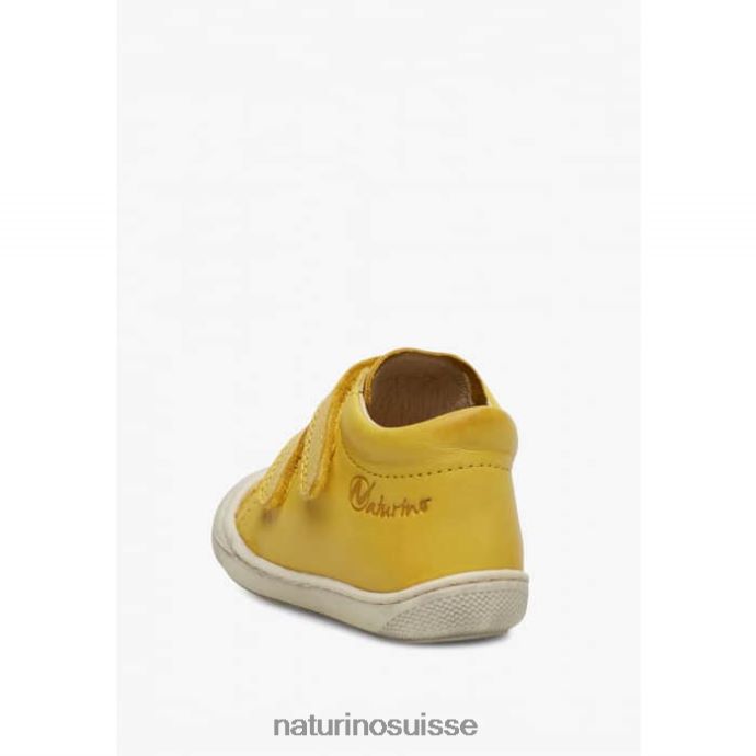 enfants cocon vl T88FLL221 Naturino chaussures premiers pas en cuir nappa jaune
