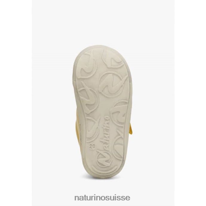 enfants cocon vl T88FLL221 Naturino chaussures premiers pas en cuir nappa jaune