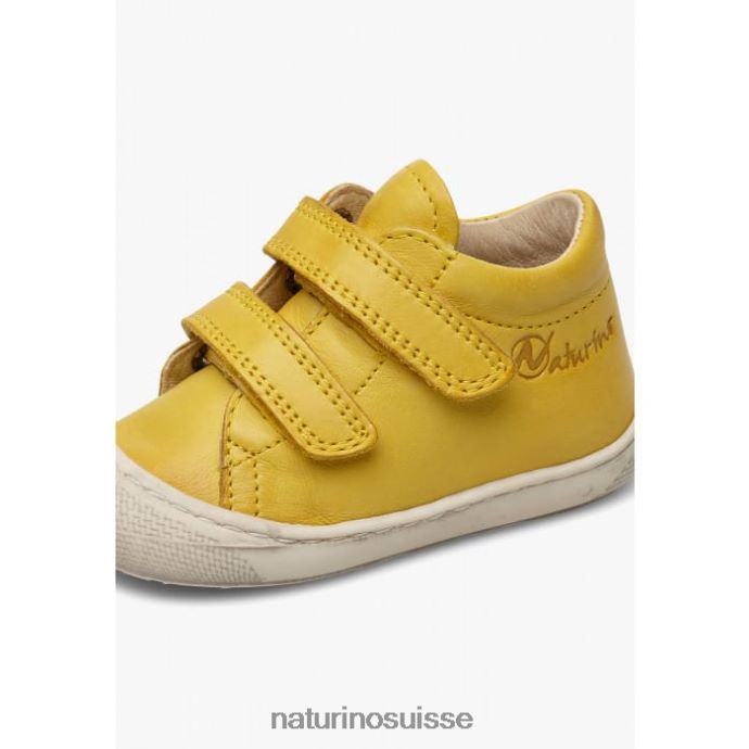 enfants cocon vl T88FLL221 Naturino chaussures premiers pas en cuir nappa jaune