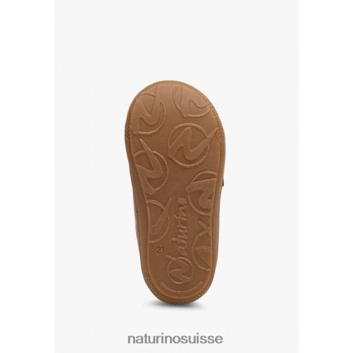 enfants cocon vl T88FLL227 Naturino chaussures premiers pas en cuir nappa rouge grenat
