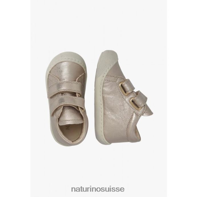 enfants cocon vl T88FLL51 Naturino chaussures premiers pas en cuir rose poudré