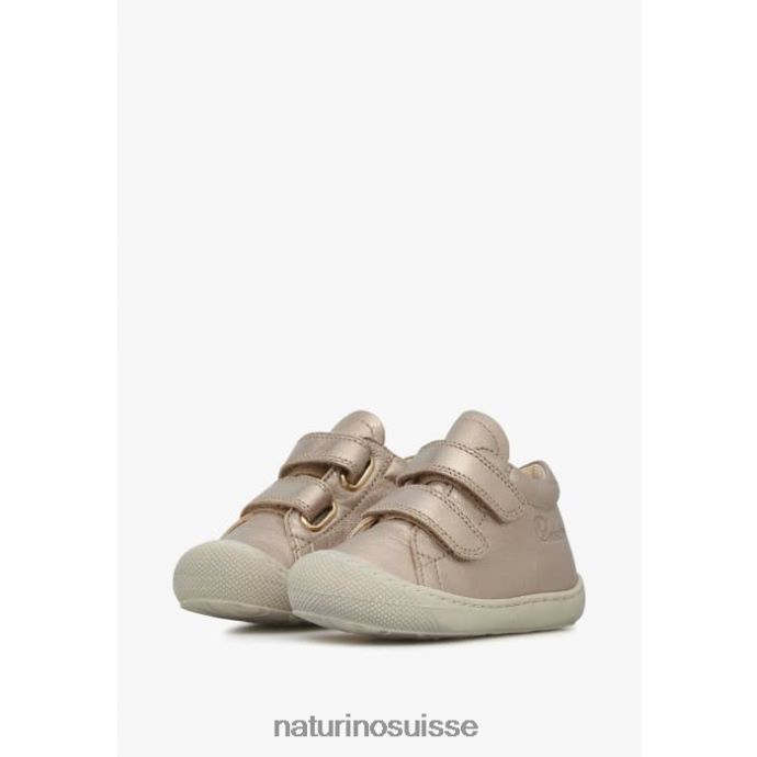 enfants cocon vl T88FLL51 Naturino chaussures premiers pas en cuir rose poudré