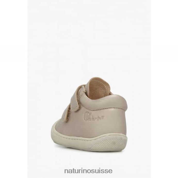 enfants cocon vl T88FLL51 Naturino chaussures premiers pas en cuir rose poudré