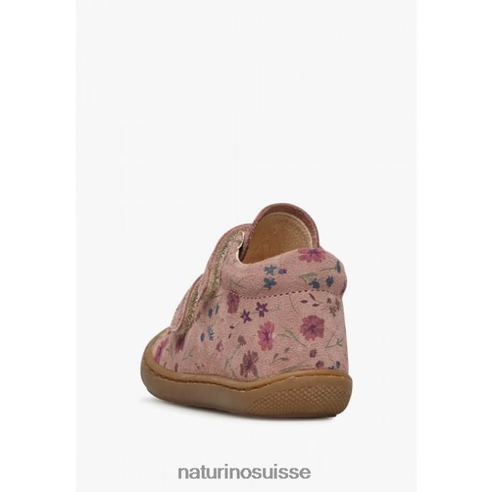 enfants cocon vl T88FLL52 Naturino chaussures premiers pas en suède imprimé fleurs vieux rose