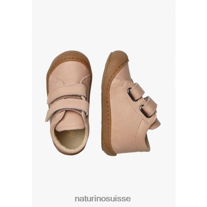 enfants cocon vl T88FLL59 Naturino chaussures premiers pas en cuir nappa rose poudré