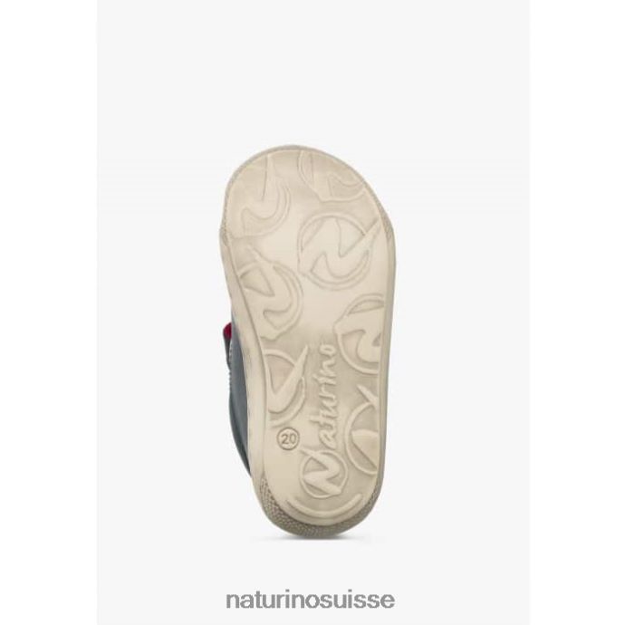 enfants cocon vl T88FLL61 Naturino chaussures premiers pas en cuir nappa marine-bleu clair