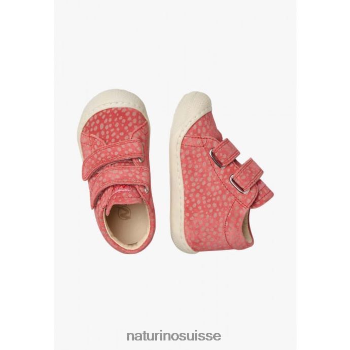 enfants cocon vl T88FLL64 Naturino chaussures premiers pas en suède imprimé poney rouge
