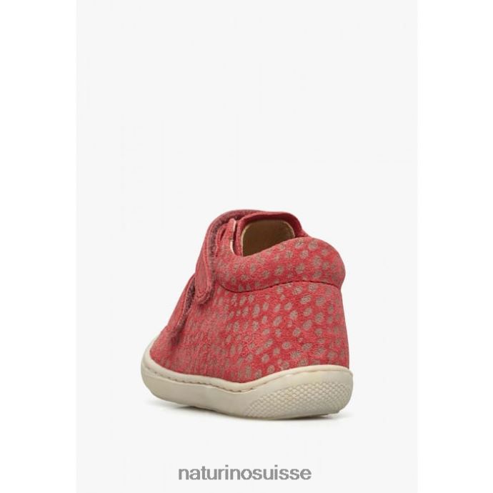 enfants cocon vl T88FLL64 Naturino chaussures premiers pas en suède imprimé poney rouge