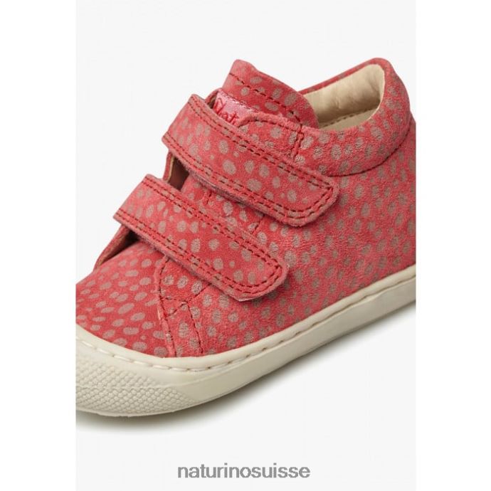 enfants cocon vl T88FLL64 Naturino chaussures premiers pas en suède imprimé poney rouge