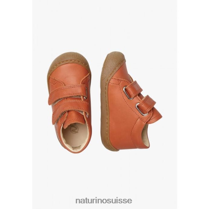enfants cocon vl T88FLL74 Naturino chaussures premiers pas en cuir nappa rouge foncé